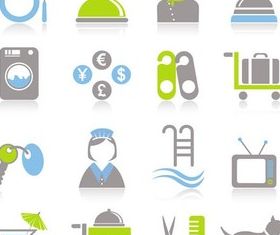 Hotel Services Icons vector