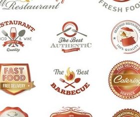 Food Color Labels vector