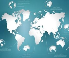 Globes Backgrounds Set 4 vector graphics
