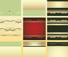 Scroll Frames background vector set