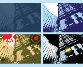 Urban Flyers background vector material