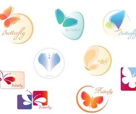 Butterfly Logotypes set vector