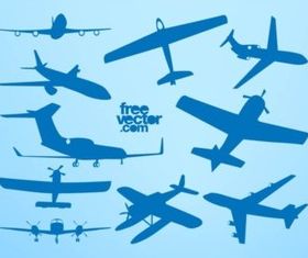 Airplane Silhouettes vectors