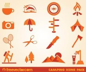 Camping Icons vector