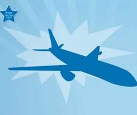 Flying Airplane vector