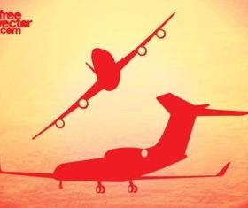 Airplane Flights vector