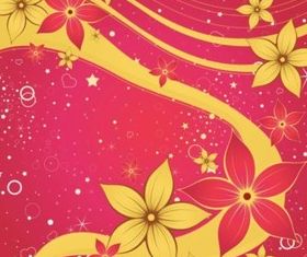 Gold Flowers vector