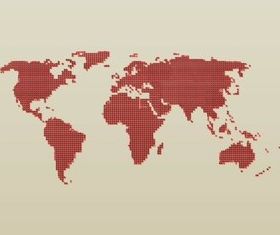 Dotted World Map vector