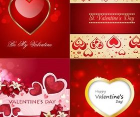 Valentine Backgrounds 4 vector