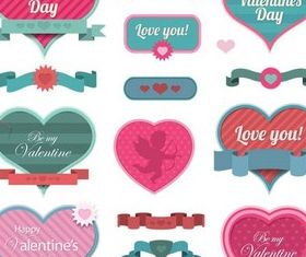 Valentines Labels vectors material