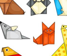 Origami Animals vectors material