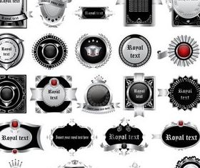 Silver Luxury Labels vectors material