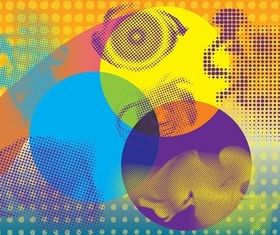 Free Halftone Design Footage vector set