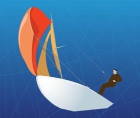 Yacht vector silhouette