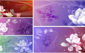 Dream flowers 03 vector