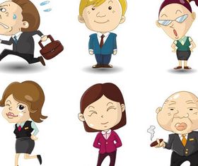 Cartoon Business People 7 vector