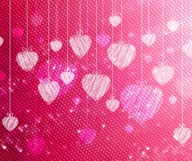 Hand draw heart background Free set vector
