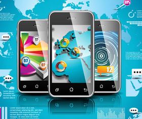 Infographic with Modern Devices creative vector
