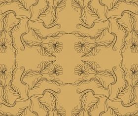 Floral drawing vector