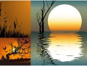 Decadent silhouette vector