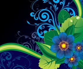 Floral backgorund vector graphic