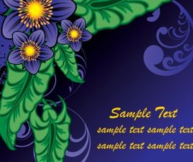 Floral document vector