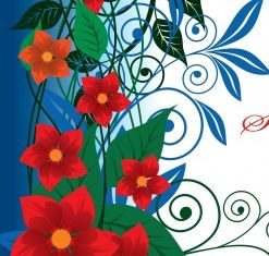 Floral border vector