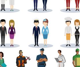 Cartoon Workers 3 vector graphic