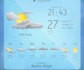 Weather Widgets vector