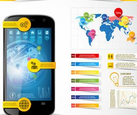 Backgrounds with Smartphones 6 creative vector