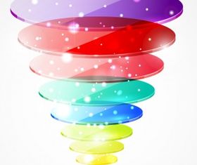 Colorful sapphire glass slice Free vector