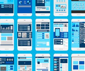 Mobile Flat UI vector graphics