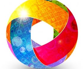 Colorful abstract globe Free vector graphics