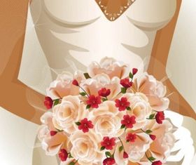Charm bride wedding 01 vector