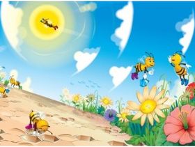 Cute cartoon bee Illustration vector