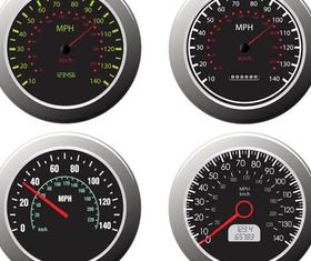 Speedometers graphic vector