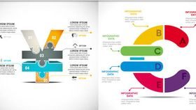 Currency Infographics Backgrounds 3 vector