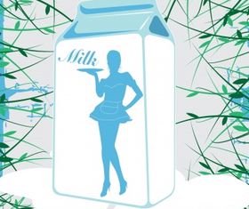 Milk Free creative vector