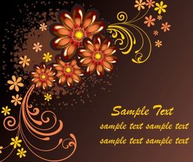 Floral frame set vector