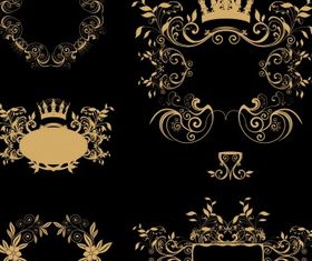 Golden frames vector