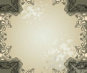 floral frame 4 shiny vector