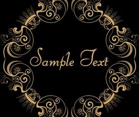 Golden frame 2 vector