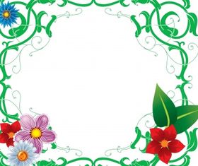 Floral frame 5 vector