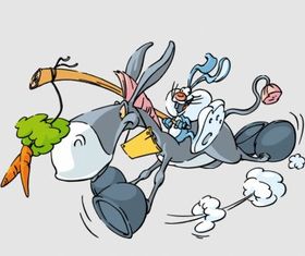 cute cartoon donkey 2 vector