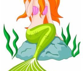 cartoon mermaid 01 vector