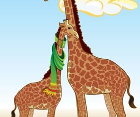 Giraffes vector