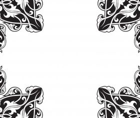 Floral border 02 vector