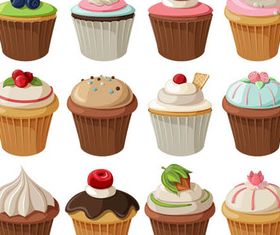 Cakes and Macaroons design vector