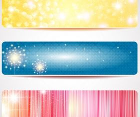 Abstract banner set vector graphic