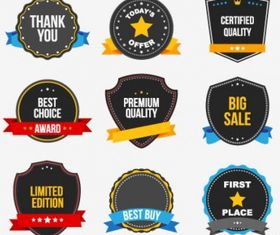 Commercial stickers set vector
